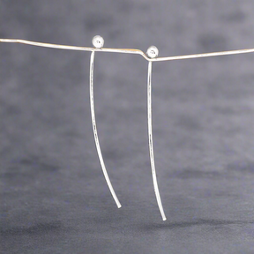 Piccoli Tiny Ball Silver Ireland Pin Earrings