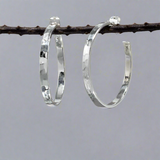 Artemis Nabyla Narrow Hoop Hammered Silver Stud Earrings,Ê Shop affordable, high-quality jewellery in Kinsale, West Cork, Ireland designed by Croí Kinsale Jewellery