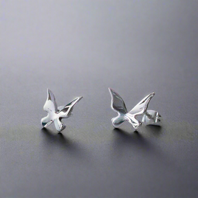Móinéir Small Queen Butterfly Silver Stud Earrings,Ê Shop affordable, high-quality jewellery in Kinsale, West Cork, Ireland designed by