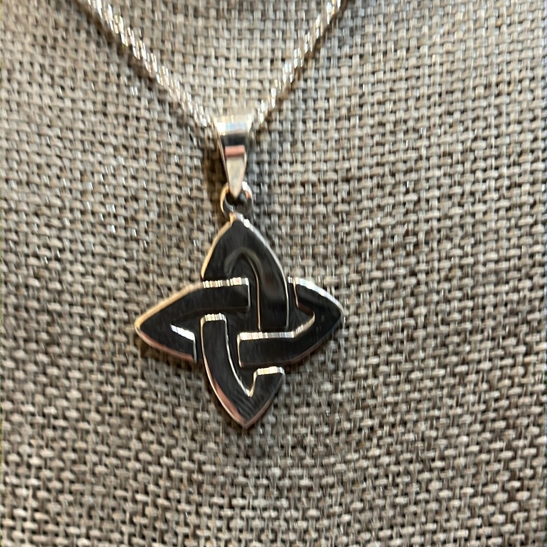 Celtic Eternity Knot Silver Pendant