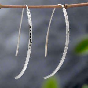 Uisce Waterfall Hammered Silver Dangle Earrings,Ê Shop affordable, high-quality jewellery in Kinsale, West Cork, Ireland designed by