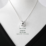AYA Three-Dimensional Interlocked Circle Silver Pendant