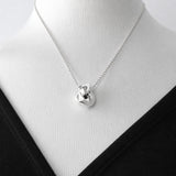 AYA Three-Dimensional Interlocked Circle Silver Pendant