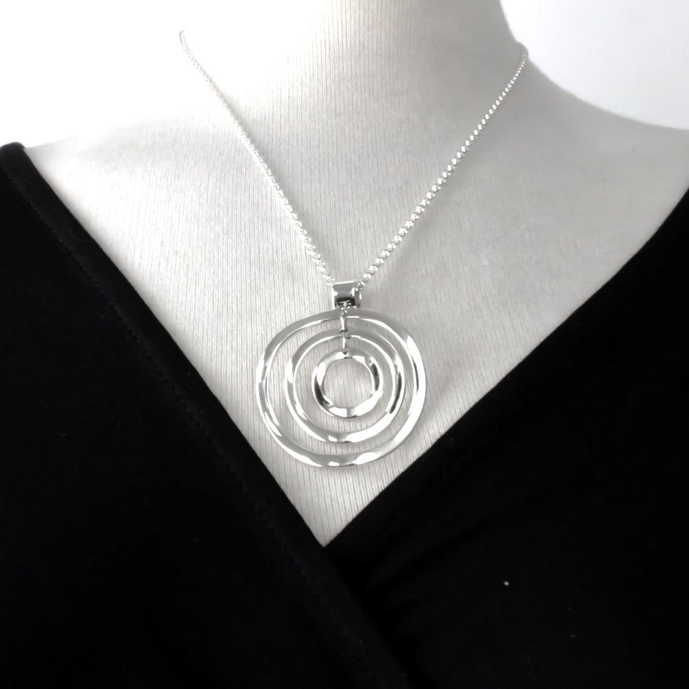 AYA Multi Circle Silver Pendant