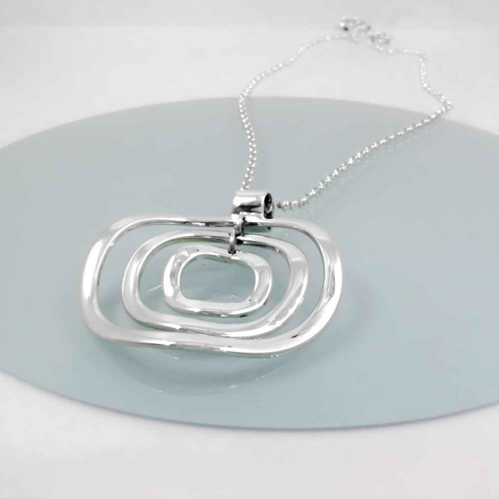 AYA Multi Circle Silver Pendant