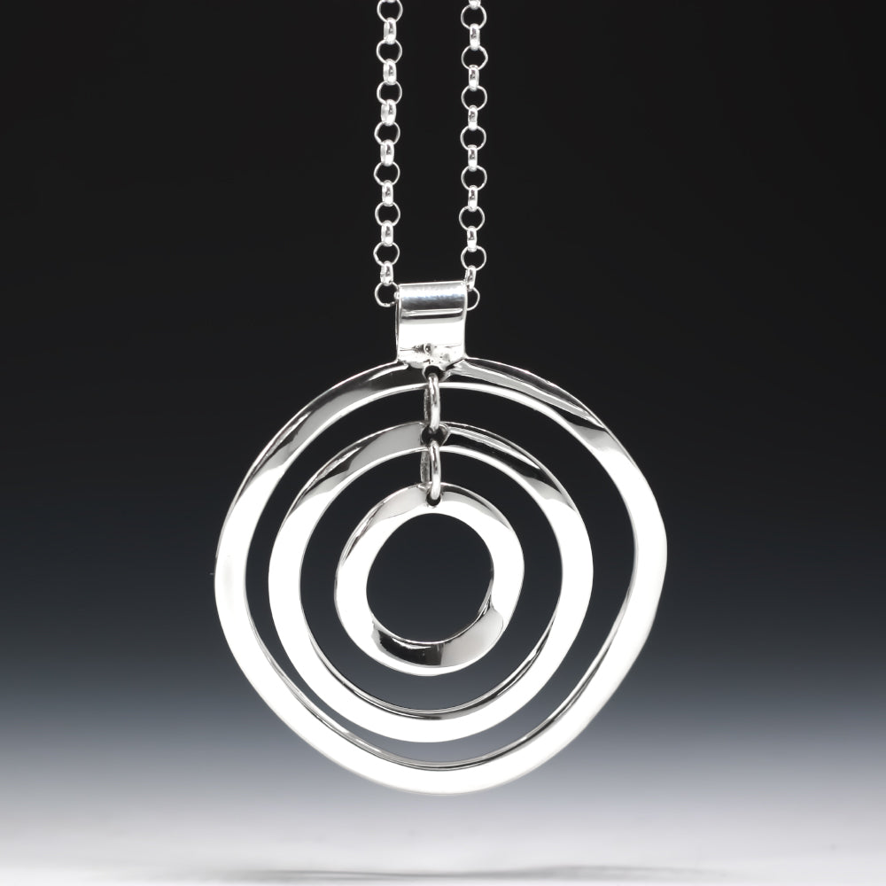 AYA Multi Circle Silver Pendant