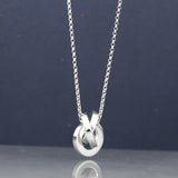 AYA Three-Dimensional Interlocked Circle Silver Pendant