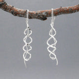 Áine Small Helix Silver Threader Earrings Dangle