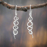 Áine - Small Helix Silver Threader Earrings - Dangle