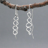Áine Small Helix Silver Threader Earrings Dangle
