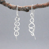 Áine Small Helix Silver Threader Earrings Dangle