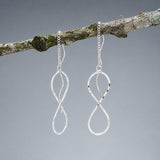 Áine Infinity Threader Silver Dangle Earrings