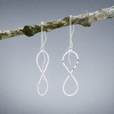 Áine Infinity Threader Silver Dangle Earrings