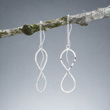 Áine Infinity Threader Silver Dangle Earrings