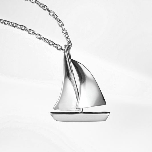 Sail Boat Silver Pendant - Annie Quinn Jewellery