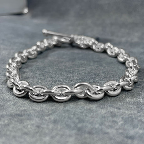 Aran - Oval Link Silver Bracelet