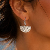 Artemis Abanico Hammered Silver Dangle Earrings