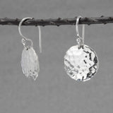 Artemis Disc Hammered Silver Dangle Earrings