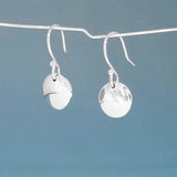 Artemis Small Disc Silver Dangle Earrings