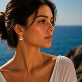 Artemis Small Off-Center Disc Silver Dangle Earrings