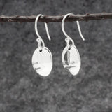 Artemis Small Oval Silver Dangle Earrings