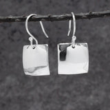 Artemis Square Silver Dangle Earrings