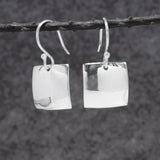 Artemis Square Silver Dangle Earrings