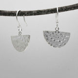 Artemis Abanico Hammered Silver Dangle Earrings