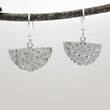 Artemis Abanico Hammered Silver Dangle Earrings