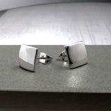 Artemis Small Square Silver Stud Earrings