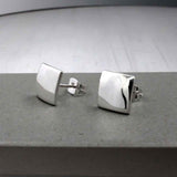 Artemis Small Square Silver Stud Earrings