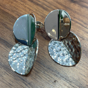 Artemis Folded Double Disc Silver Stud Earrings,Ê Shop affordable, high-quality jewellery in Kinsale, West Cork, Ireland designed by Croí Kinsale Jewellery