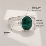 Candy Green Malachite Silver Ring