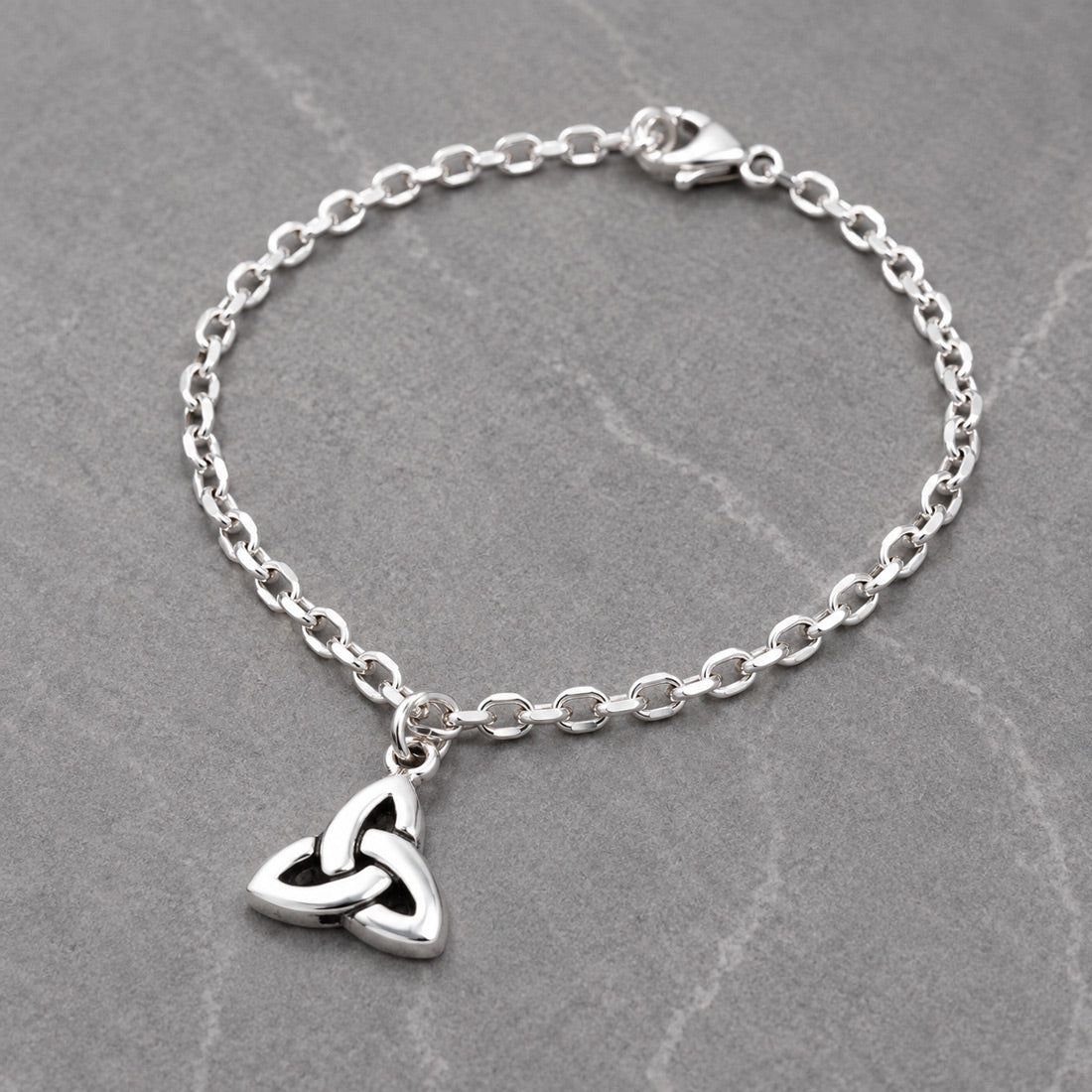 Celtic Tiny Trinity Charm Silver Bracelet