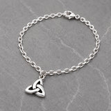Celtic Tiny Trinity Charm Silver Bracelet
