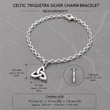 Celtic Tiny Trinity Charm Silver Bracelet