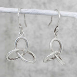 Celtic Trinity Knot Silver Dangle Earrings