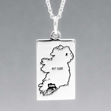 Éire Cork & Not Cork Silver Pendant