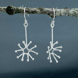 Móinéir Dandelion Silver Dangle Earrings
