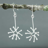 Móinéir Dandelion Silver Dangle Earrings