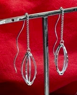 Áine Open Seed Threader Silver Dangle Earrings,Ê Shop affordable, high-quality jewellery in Kinsale, West Cork, Ireland designed by Croí Kinsale Jewellery
