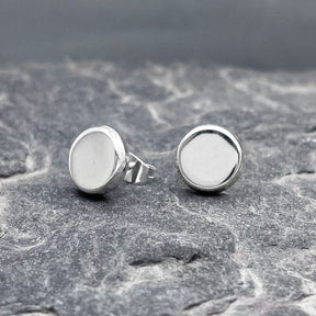 Piccoli Tiny Sculpted Silver Ireland Discs Stud