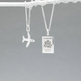  US Passport Mini Replica Silver Pendant 