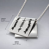 Éire Grá, Cairdeas & Dílseacht Ogham Papyrus Silver Pendant