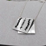 Éire Grá, Cairdeas & Dílseacht Ogham Papyrus Silver Pendant