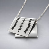 Éire Grá, Cairdeas & Dílseacht Ogham Papyrus Silver Pendant