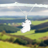 EIRE - Map with Outline of Ireland Silver Pendant