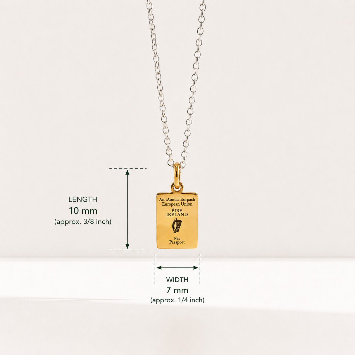 Éire Tiny Irish Passport Gold-Plated Pendant