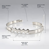 Éire Wild Atlantic Way Silver Cuff Bracelet