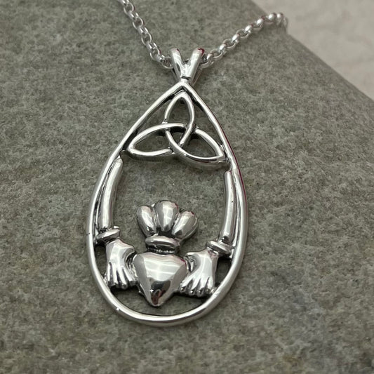 Celtic - Claddagh with Trinity Drop